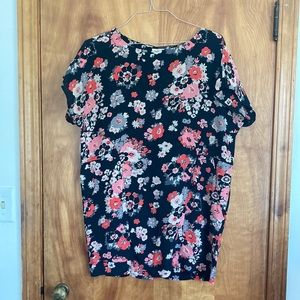 Joie silk floral shift dress sz M